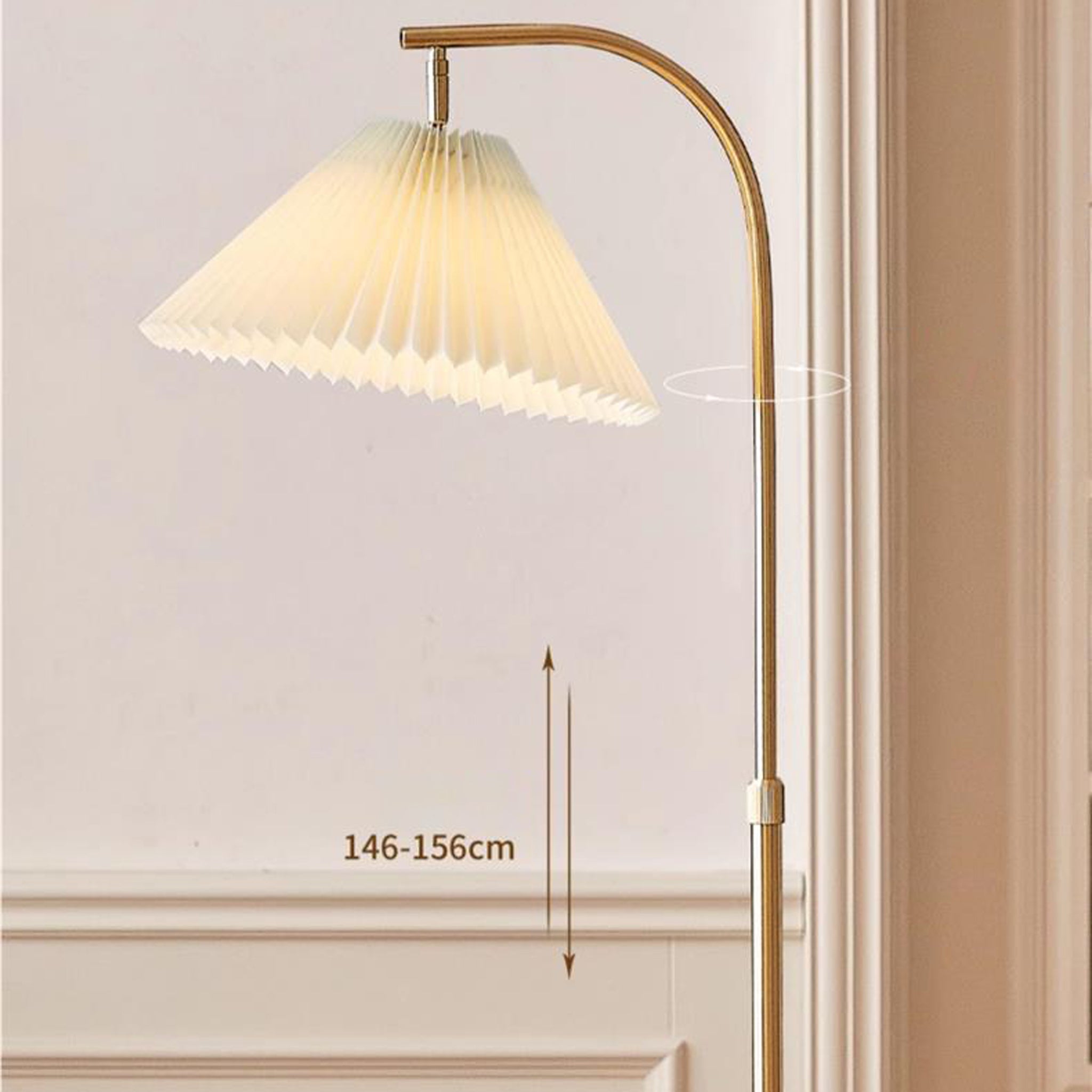 Smart Floor Lamp with Wireless Charging | White Storage Light | 156cm Modern Stand