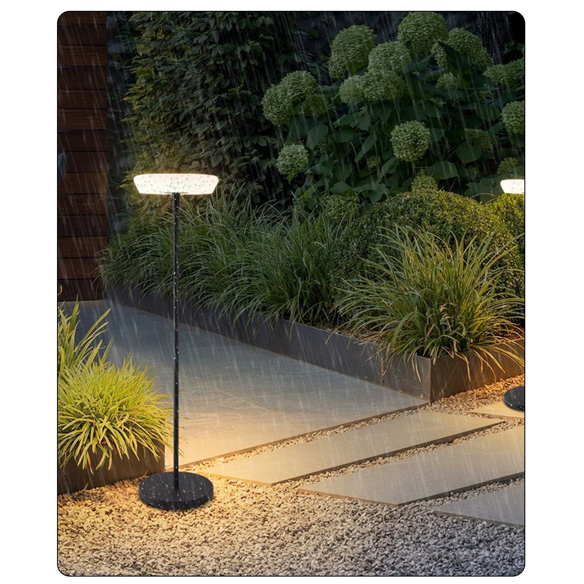 Modern LED Floor Lamp | 3-Color Changing Light | 161cm Black Designer Stand
