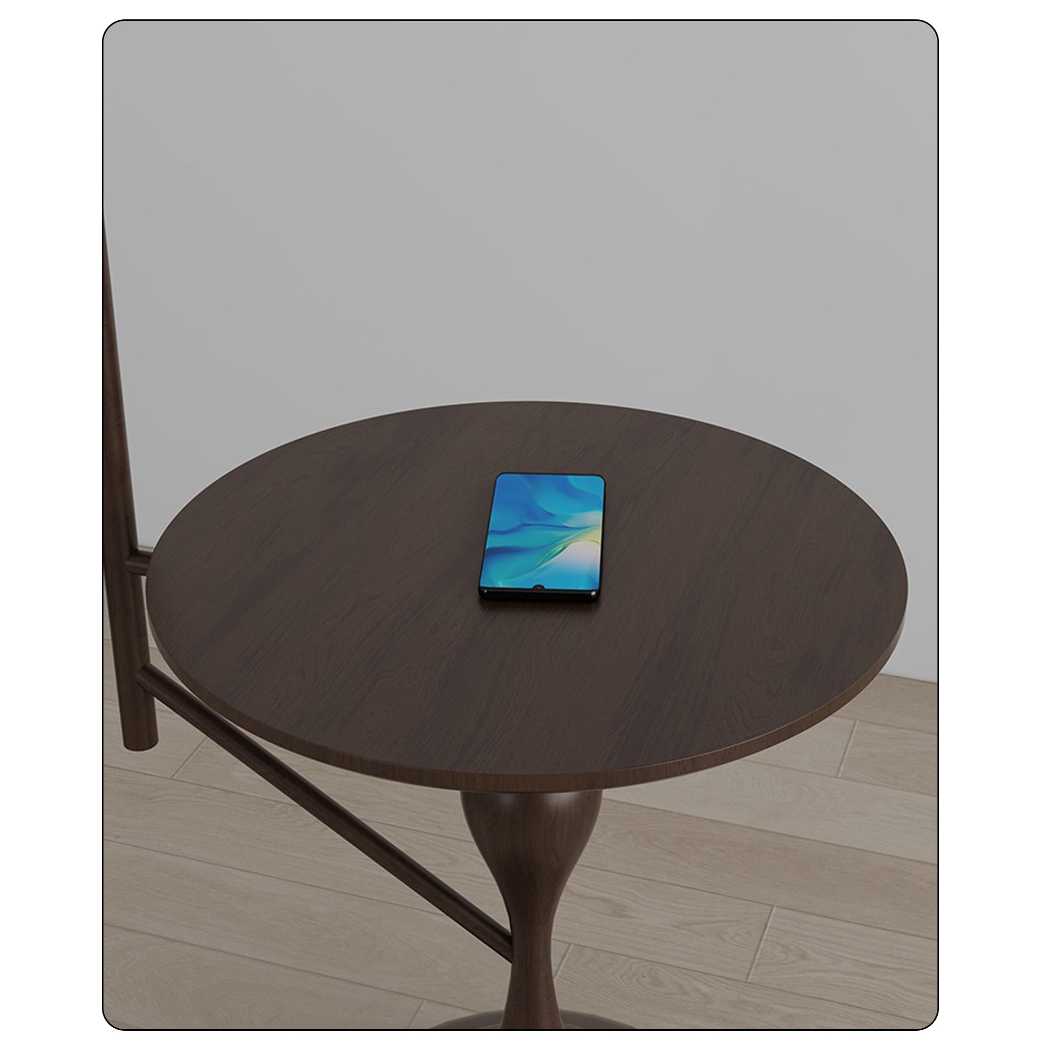 Smart Retro Floor Lamp | Wireless Charging & Glass Shade | 173cm Art Deco Light