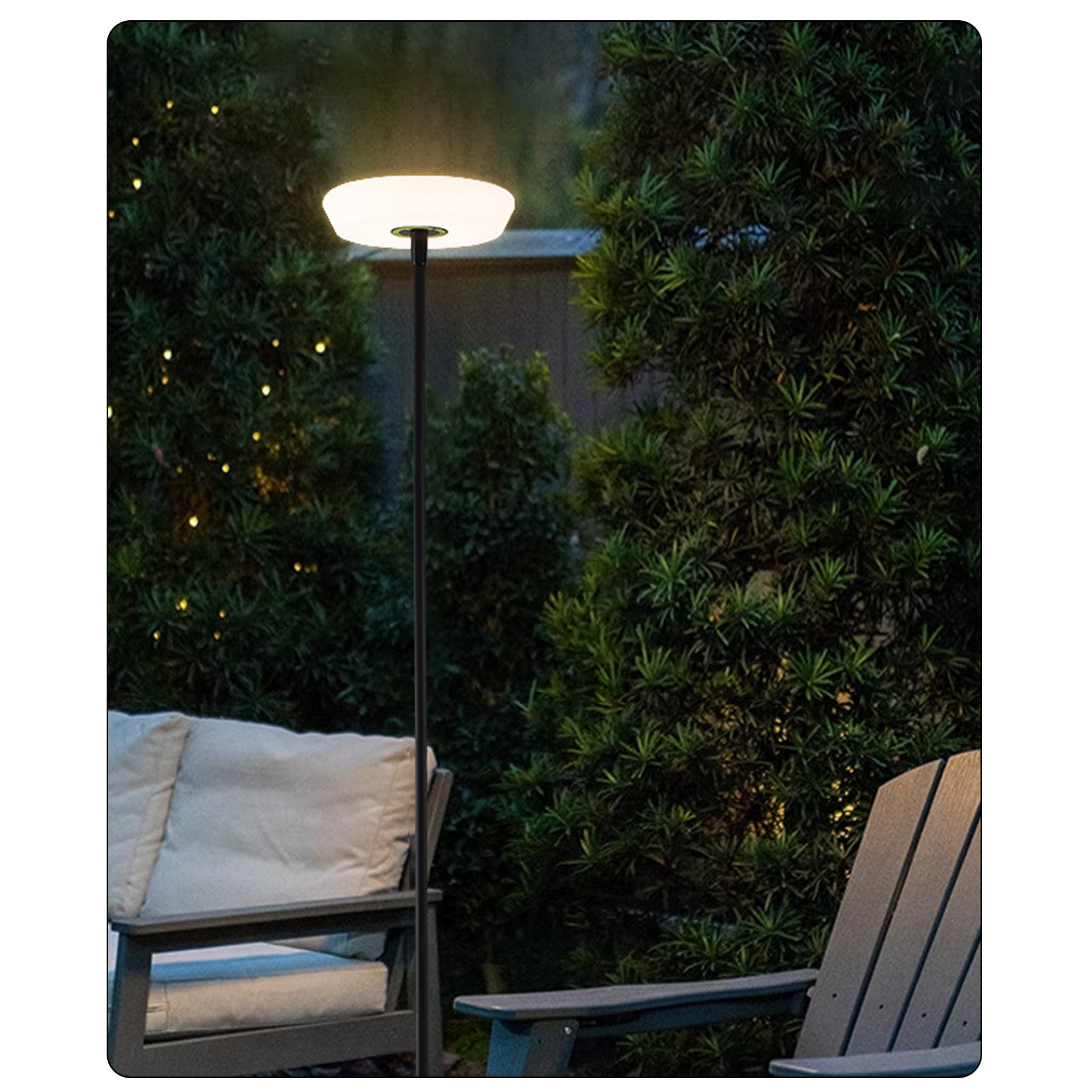 Modern LED Floor Lamp | 3-Color Changing Light | 161cm Black Designer Stand