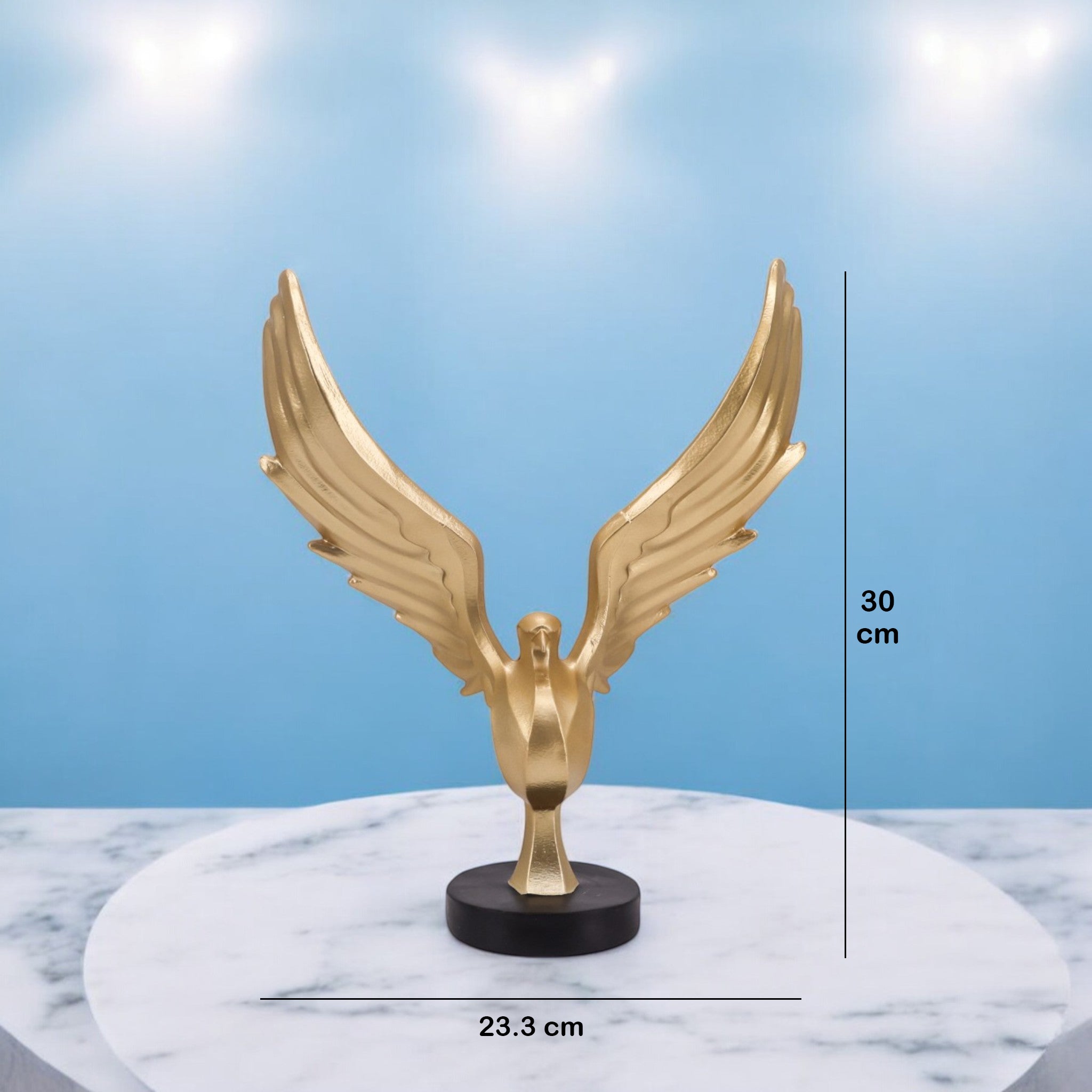 Majestic Golden Eagle Sculpture | Victory Wings Art Statue | 30cm Luxury Home Decor - Divine Dekor