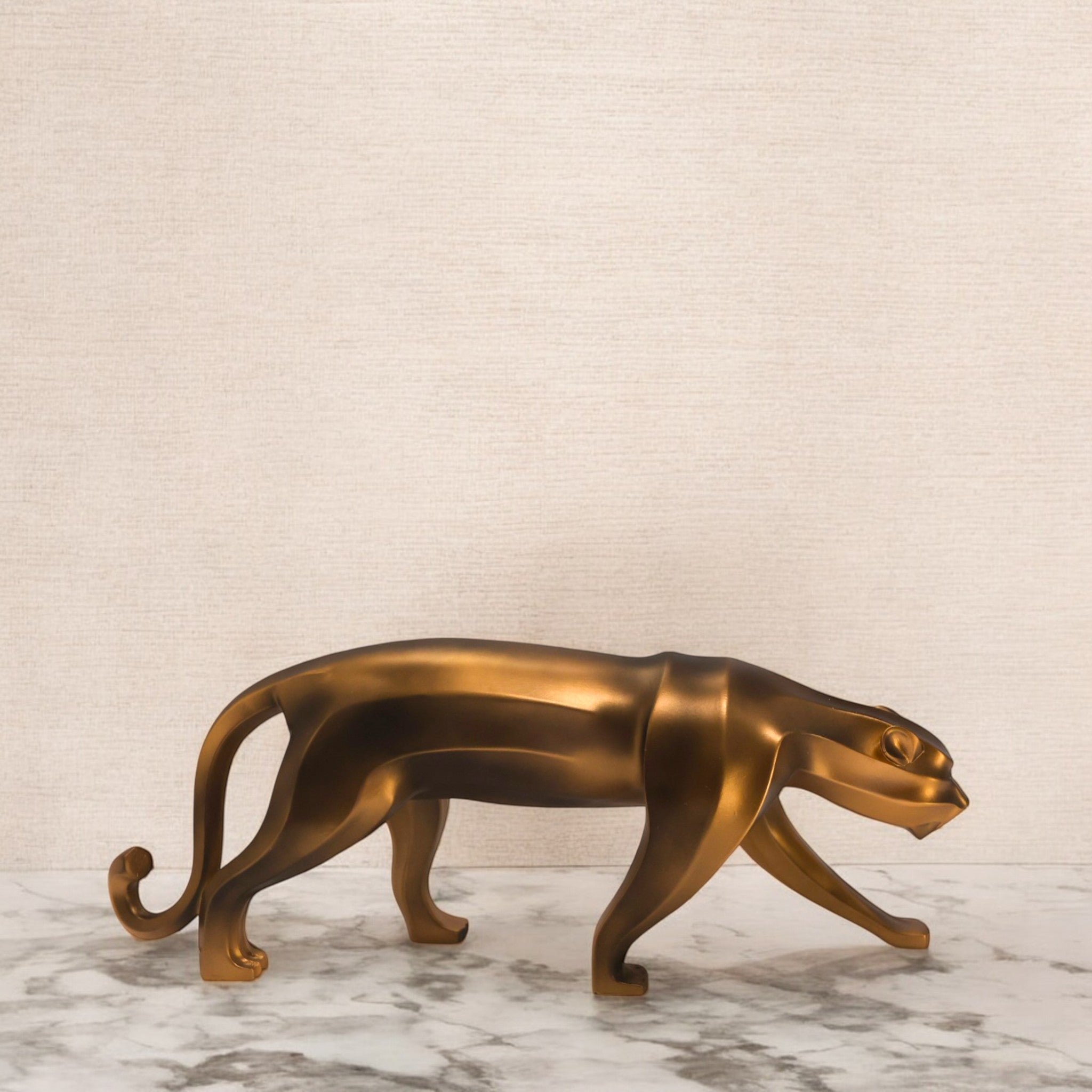 Bronze Stalking Leopard | Modern Wildlife Art | Divine Dekor