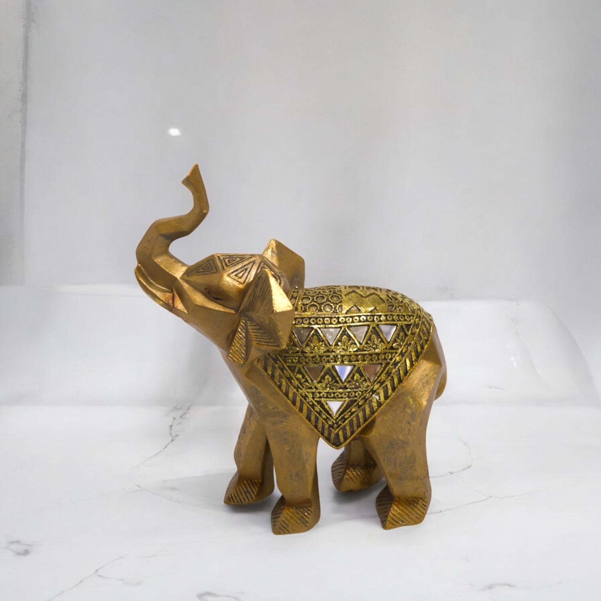 Golden Tribal Elephant | Modern Ethnic Art | Divine Dekor