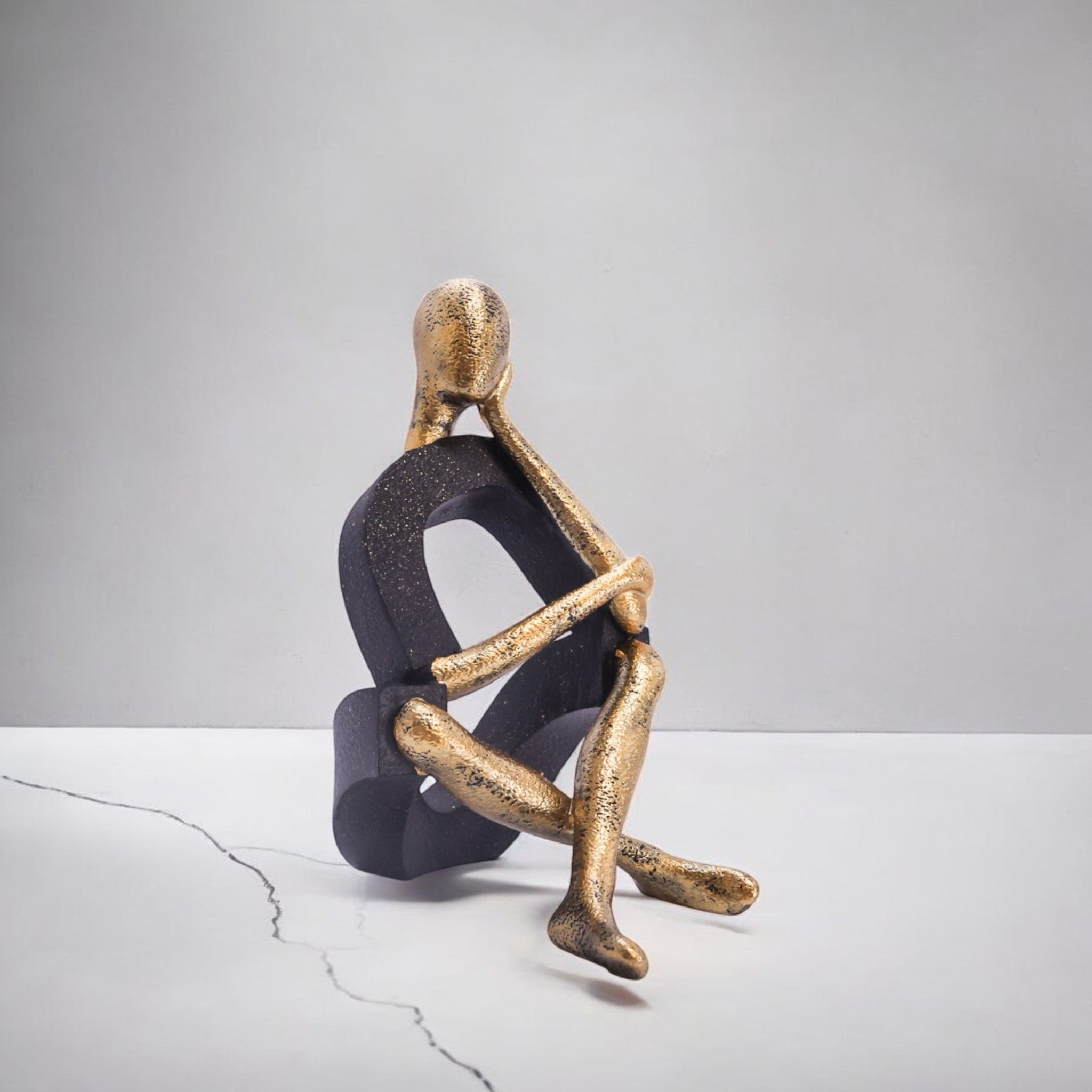 Modern Thinker Sculpture | Contemporary Mindful Art | Divine Dekor