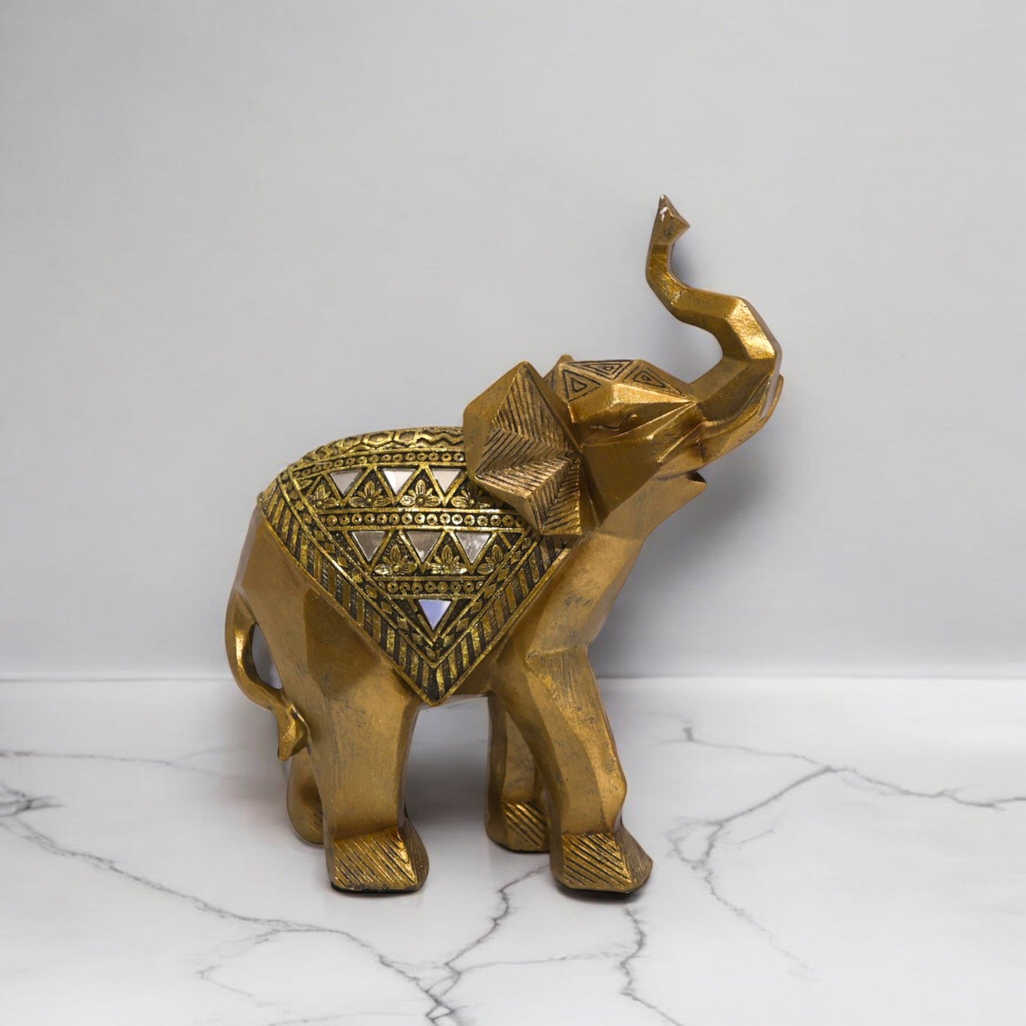 Golden Tribal Elephant | Modern Ethnic Art | Divine Dekor