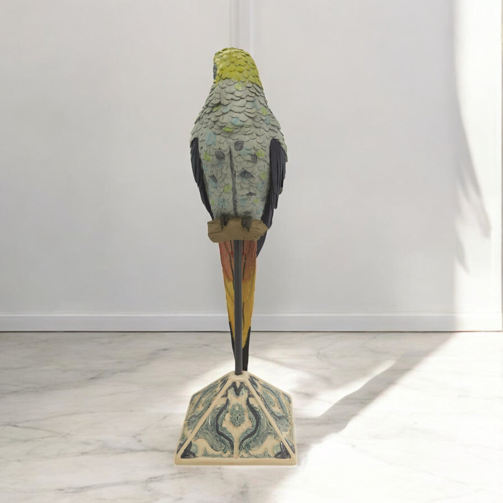 Exotic Parrot Sculpture | Modern Wildlife Art | Divine Dekor