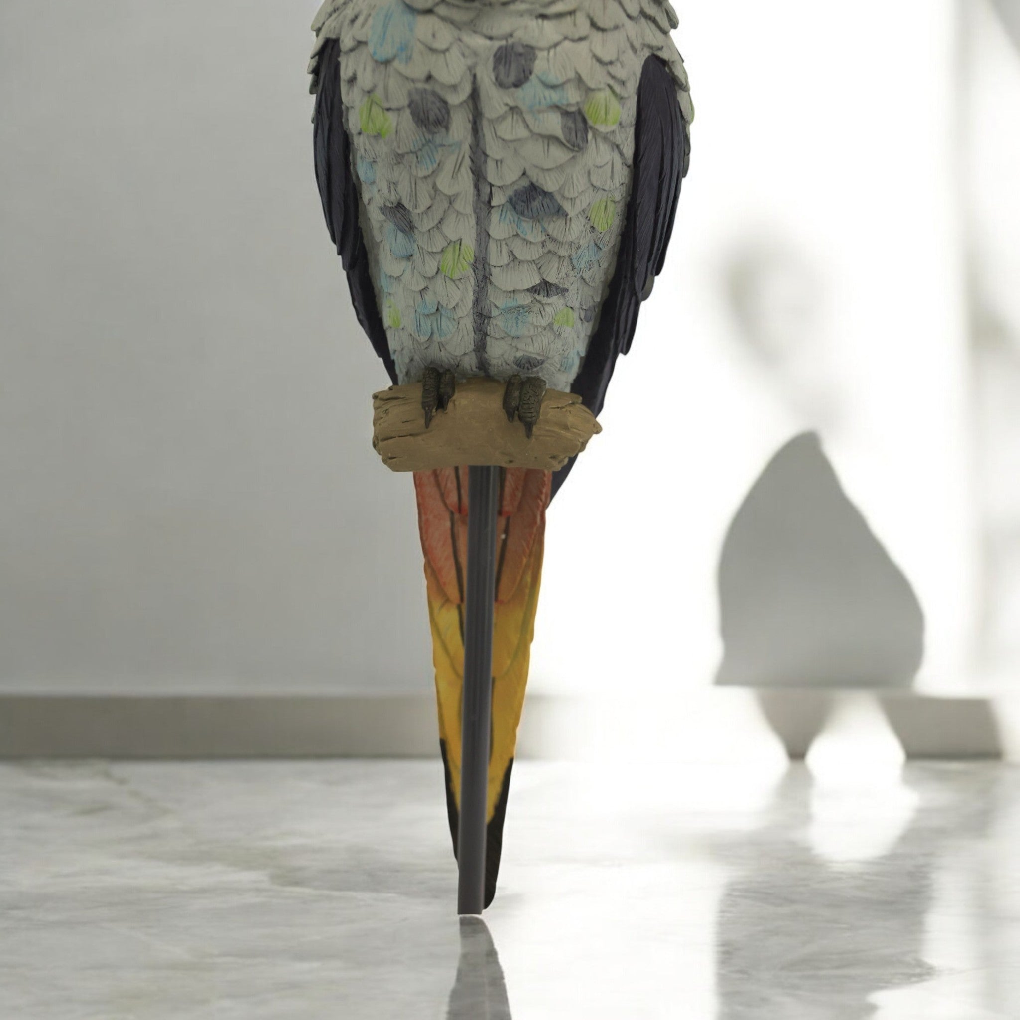 Exotic Parrot Sculpture | Modern Wildlife Art | Divine Dekor