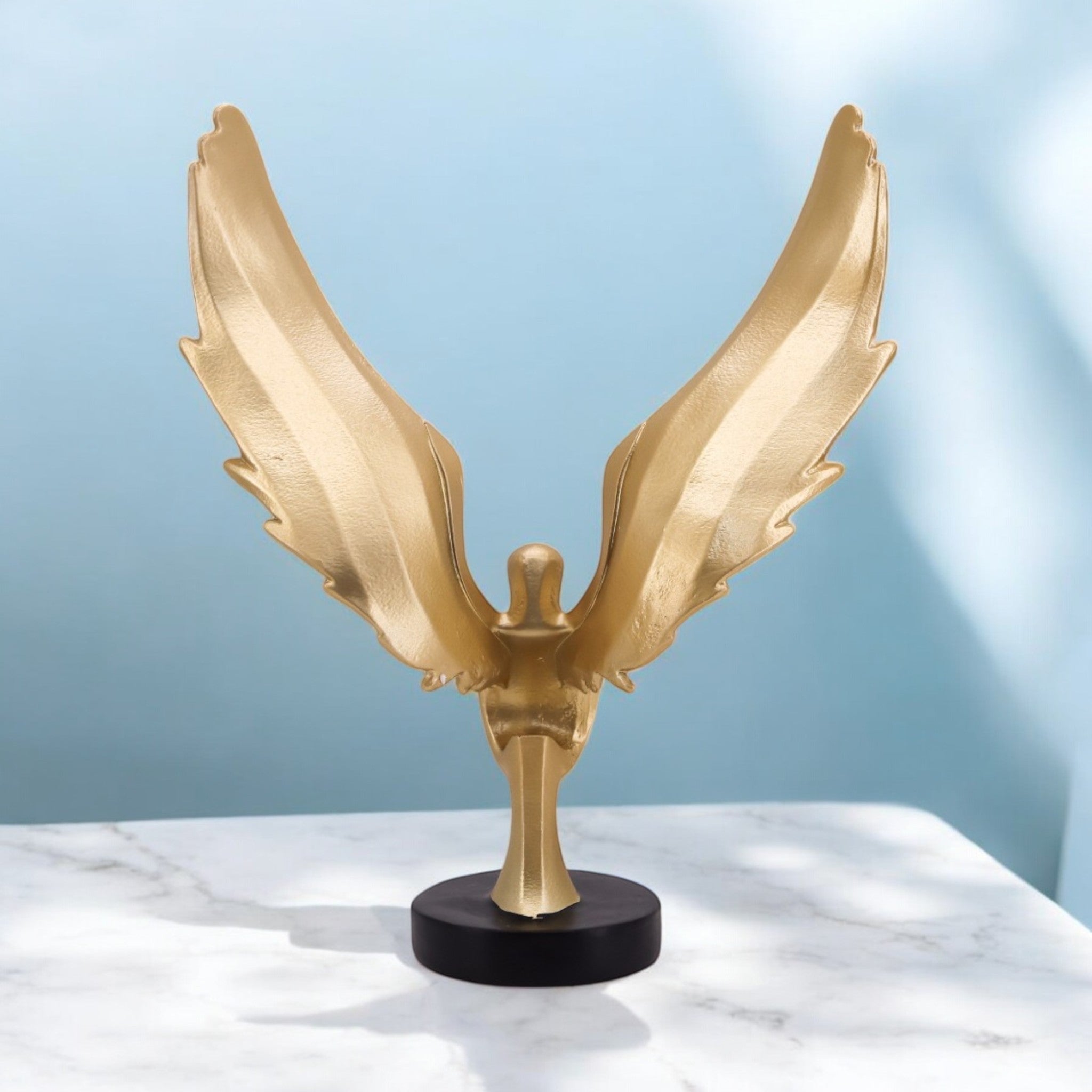 Majestic Golden Eagle Sculpture | Victory Wings Art Statue | 30cm Luxury Home Decor - Divine Dekor