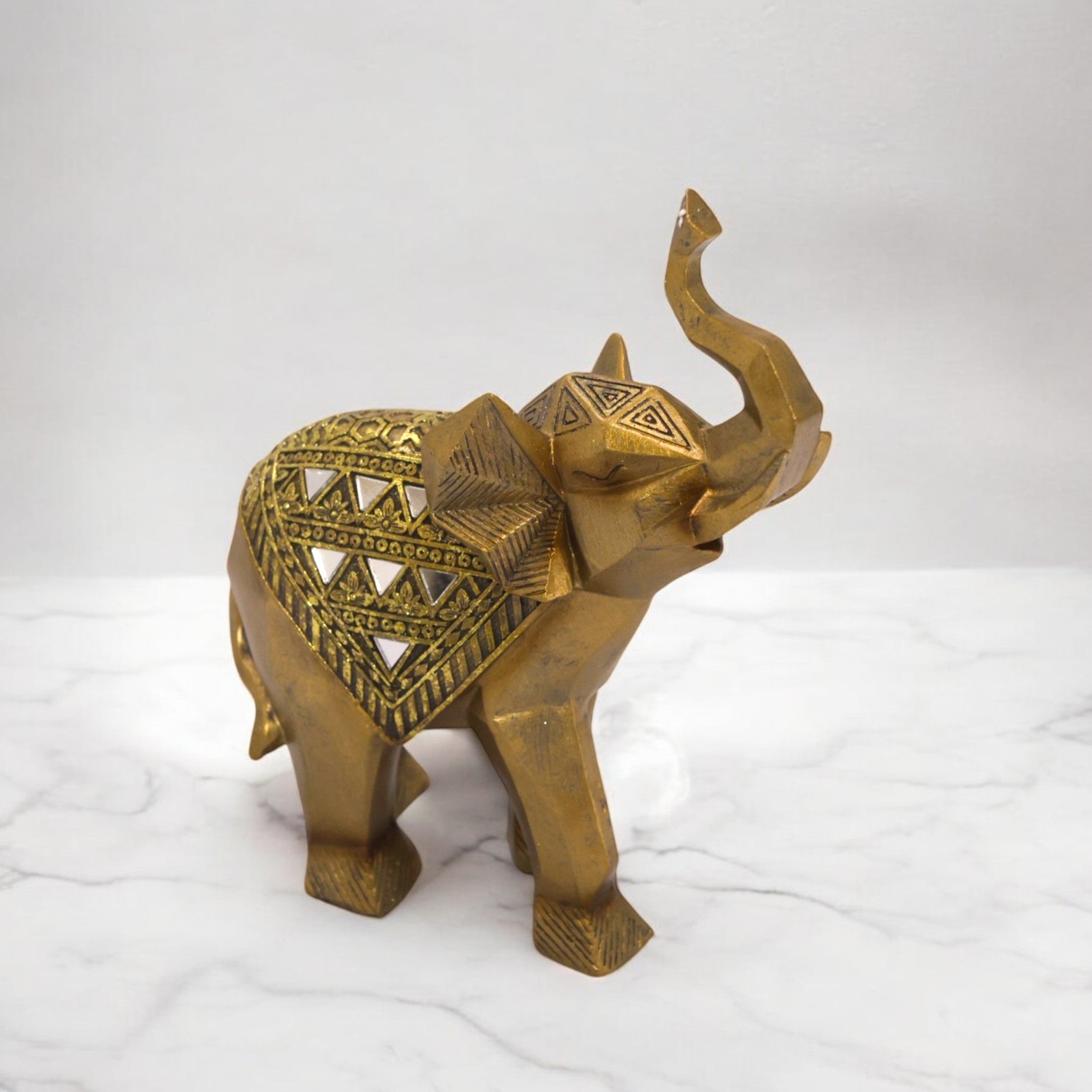 Golden Tribal Elephant | Modern Ethnic Art | Divine Dekor