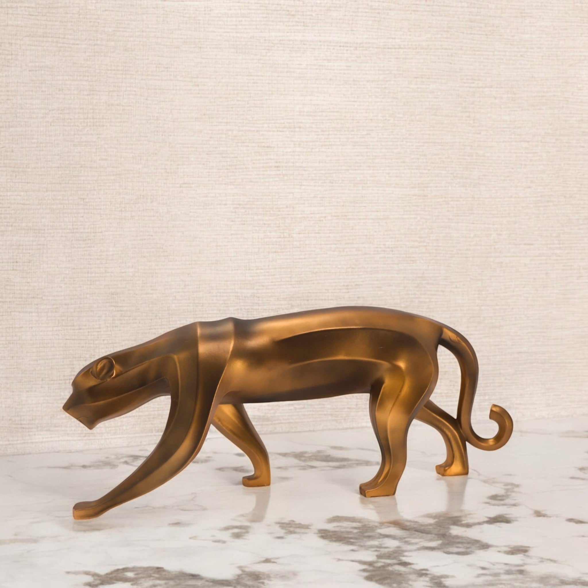 Bronze Stalking Leopard | Modern Wildlife Art | Divine Dekor