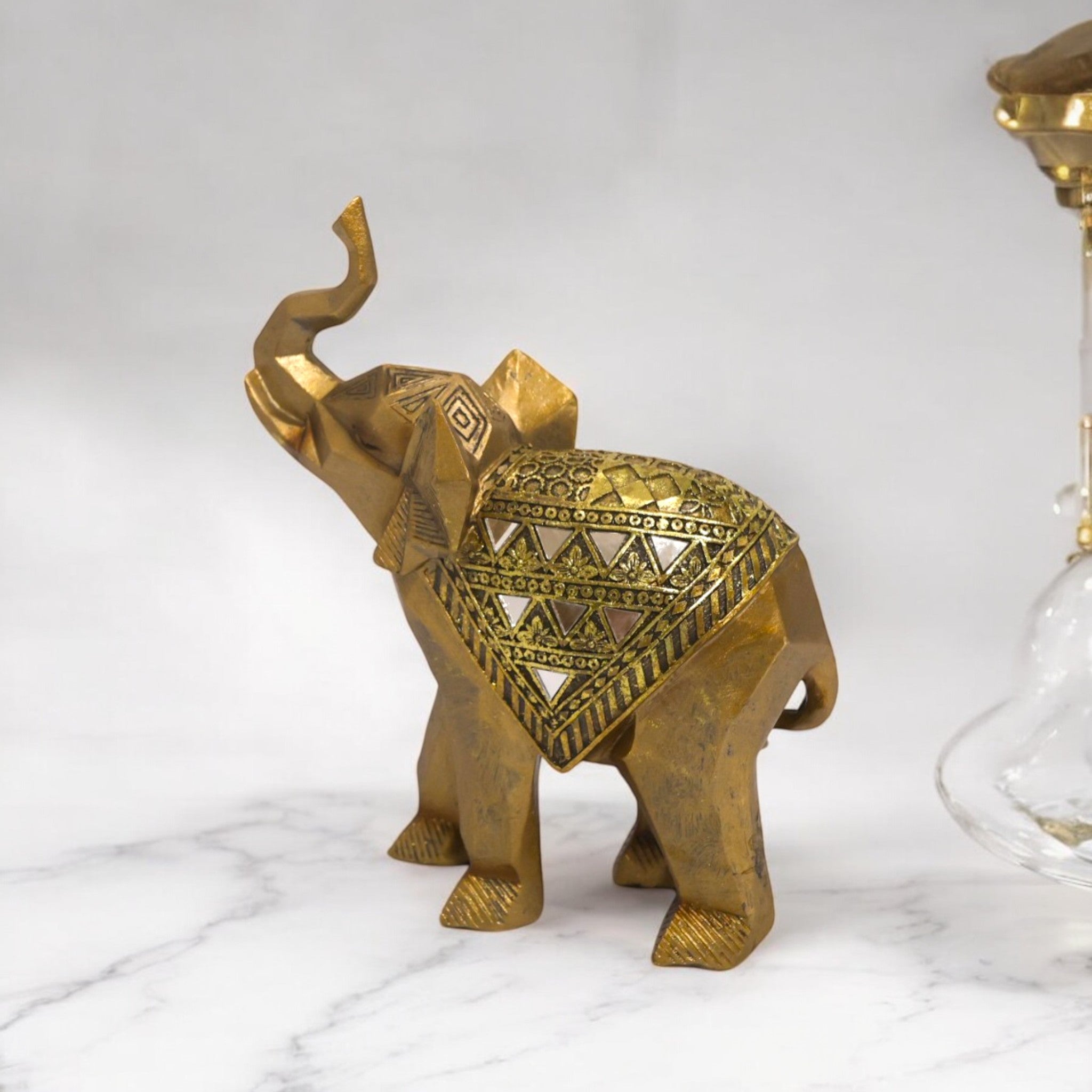 Golden Tribal Elephant | Modern Ethnic Art | Divine Dekor