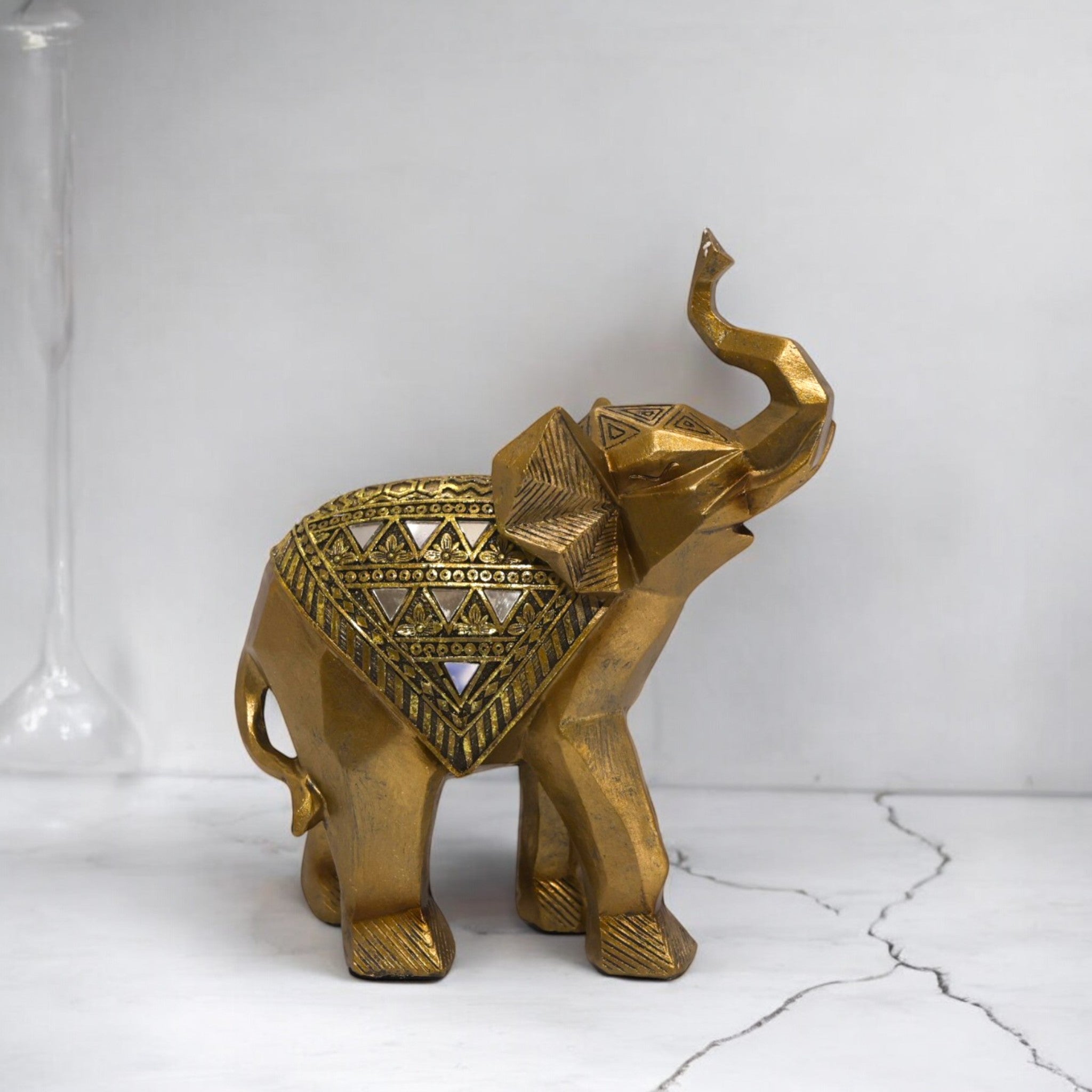 Golden Tribal Elephant | Modern Ethnic Art | Divine Dekor