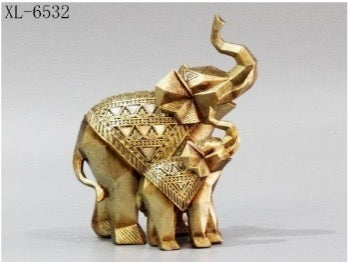 Decorative Two-Elephant Set | Timeless Resin Art | Divine Dekor